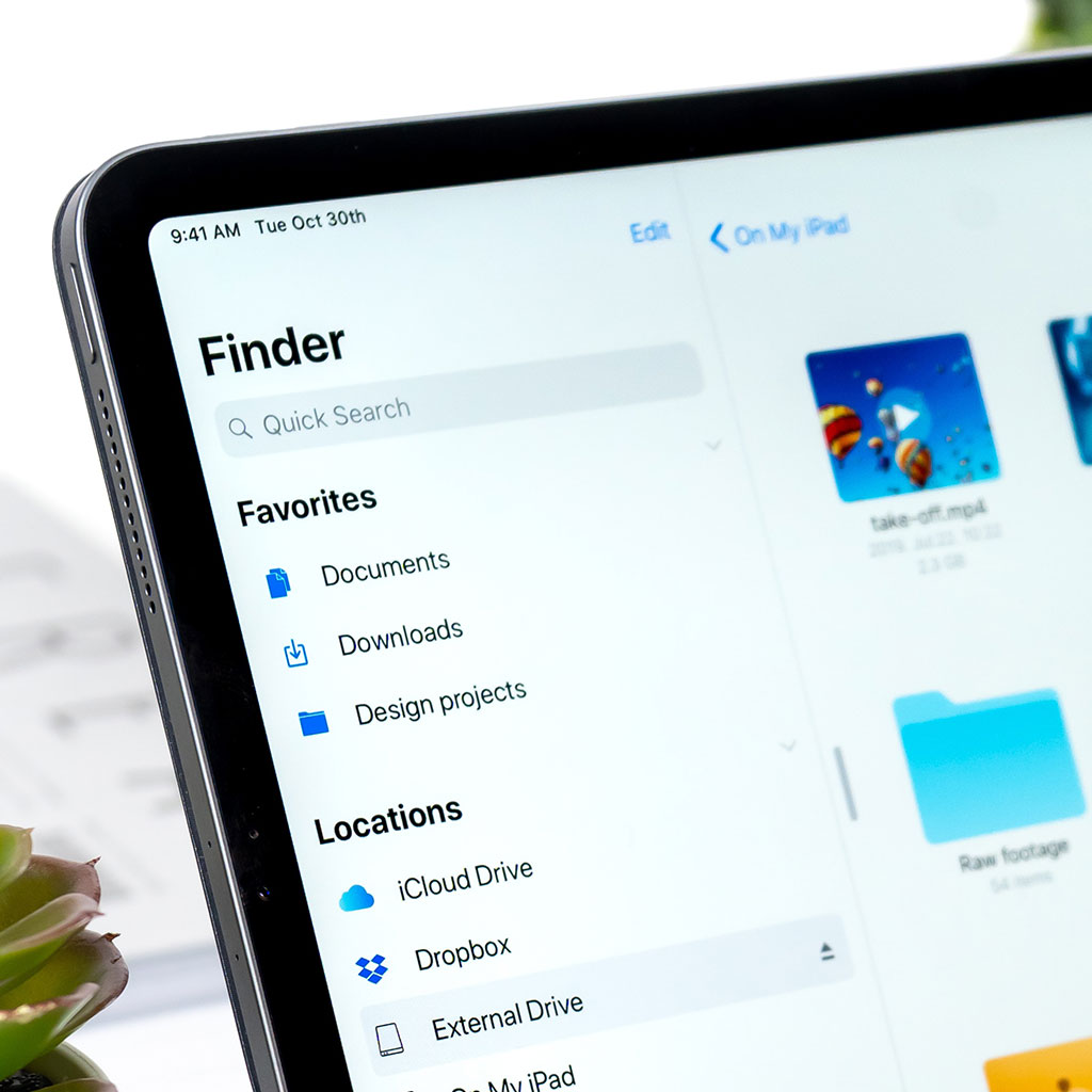 where is finder on ipad