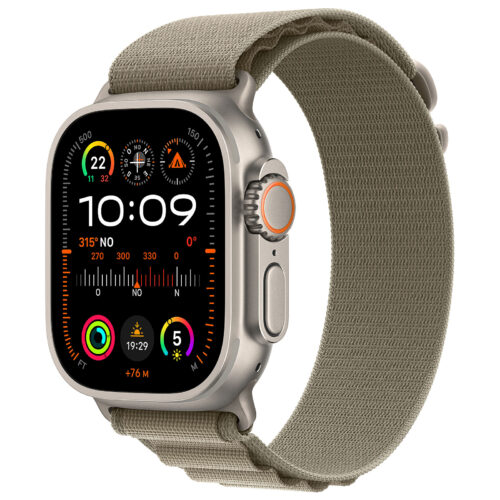 Apple Watch Ultra 2 GPS + Cellular 49mm Natural Titanium with Olive Alpine Loop