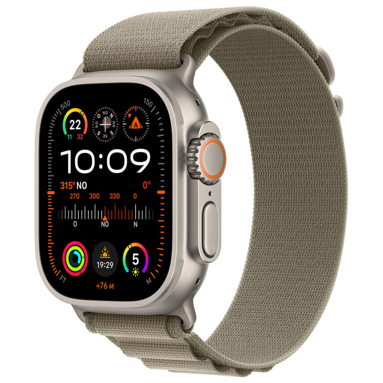 Apple Watch Ultra 2 GPS + Cellular 49mm Natural Titanium with Olive Alpine Loop