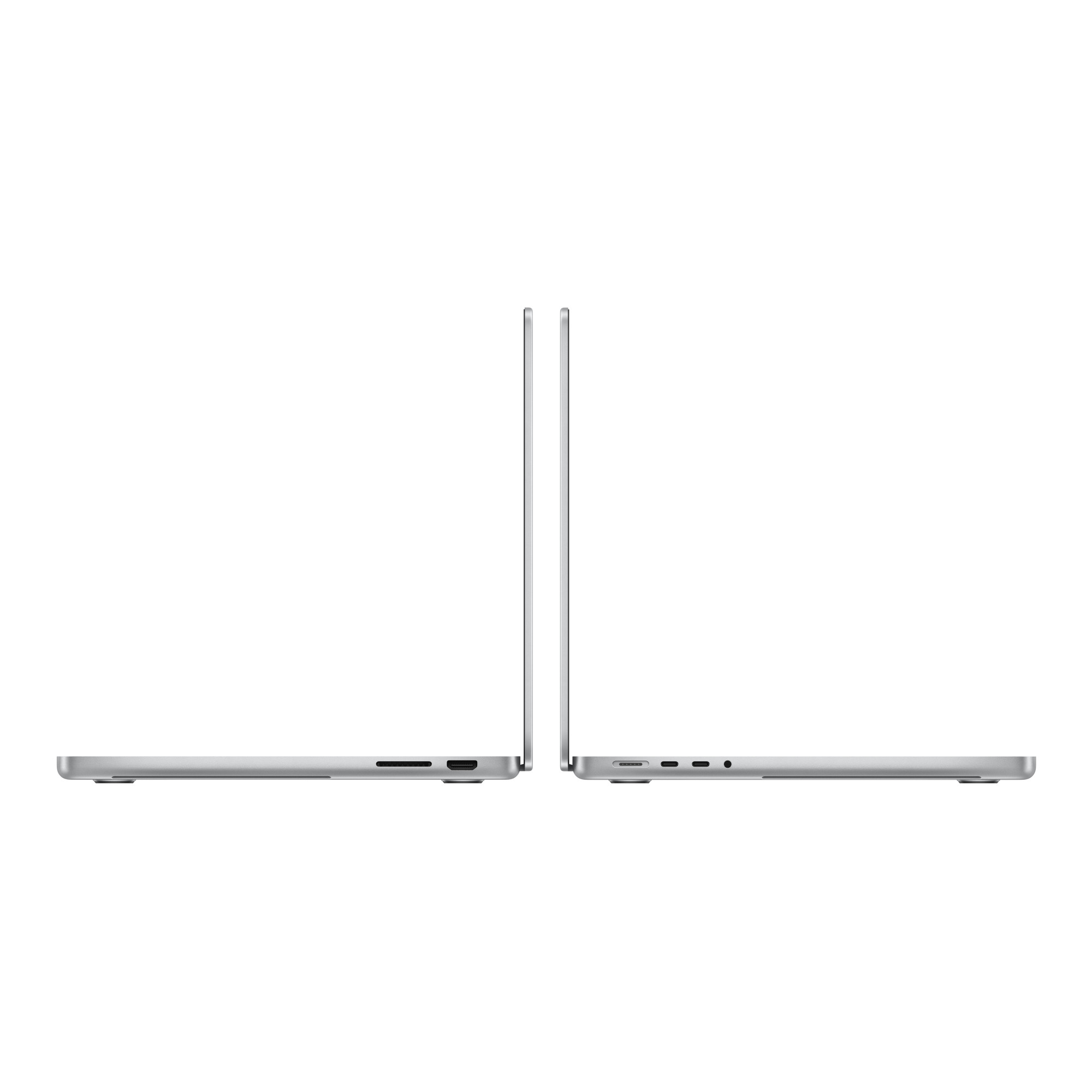 Silver MacBook Pro 14 inch with M3 chip, 2023