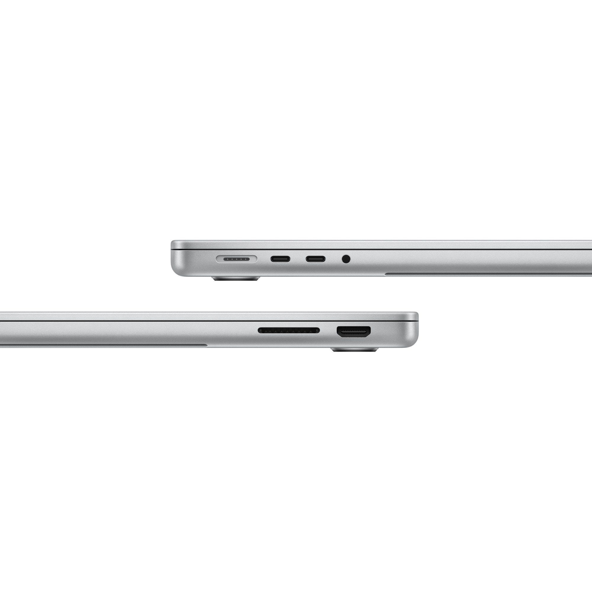 Silver MacBook Pro 14 inch with M3 chip, 2023