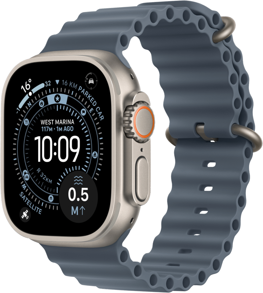 Apple Watch Ultra 3 (GPS+Cellular) 49mm Titanium Natural with  Anchor Blue Ocean Band