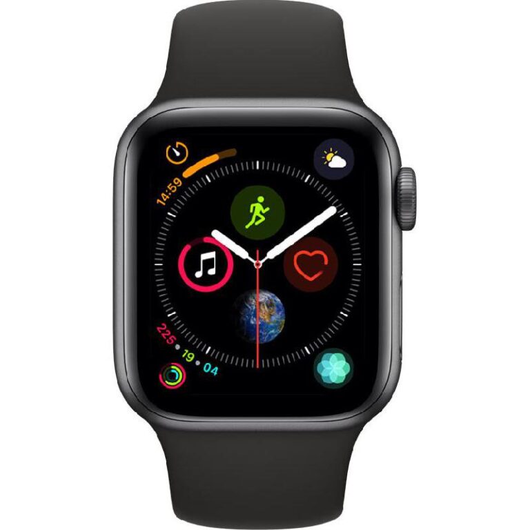 Apple Watch Series 4 (GPS) 40mm Aluminum Space Grey Black Sport band, third product view