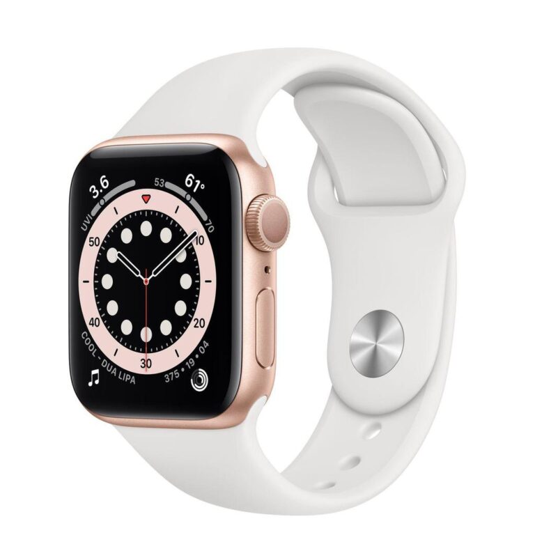Apple Watch Series 4 (GPS+Cellular) 44mm Aluminum Gold with White Sport band, second product view