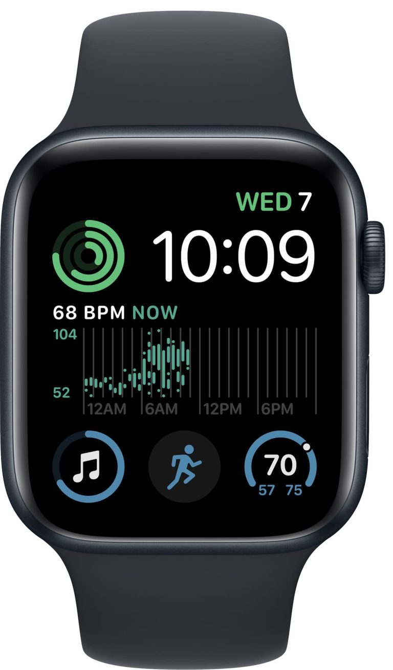 Apple Watch Series SE2 (GPS+Cellular) 44mm Aluminum Midnight Midnight Sport band, second product view