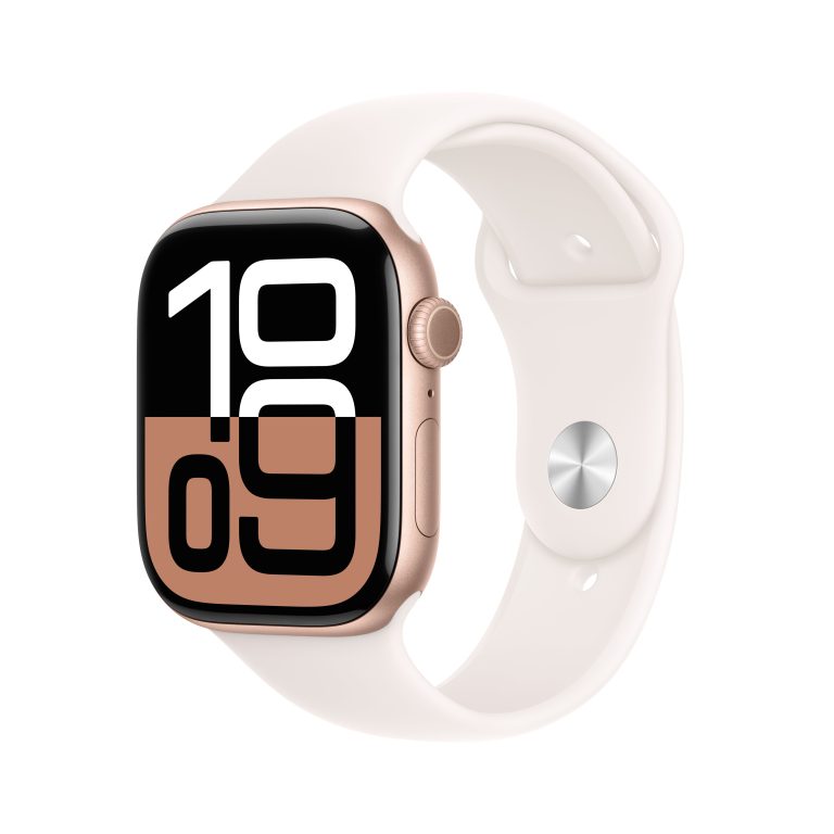 Apple Watch Series 10 (GPS+Cellular) 46mm Aluminum Rose Gold with Light Blush Sport band