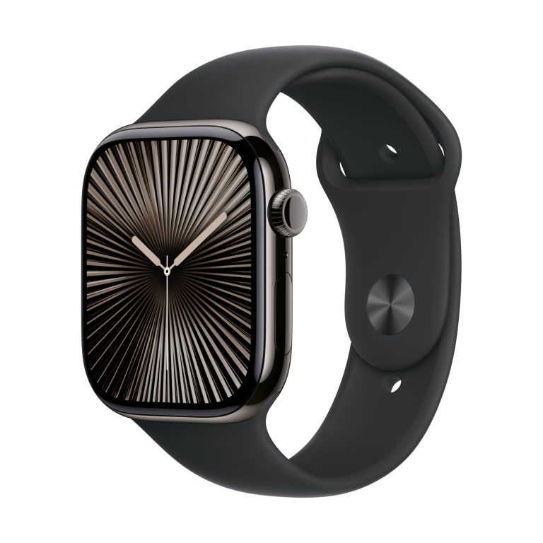 Apple Watch Series 10 (GPS+Cellular) 46mm Titanium Slate with Black Sport band
