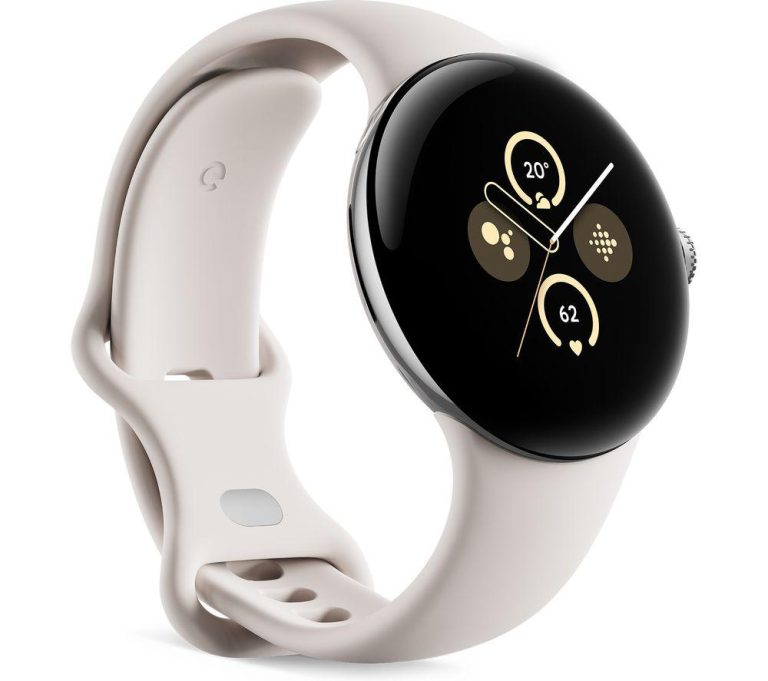 Google Pixel Watch 2 41mm Aluminum Silver Pl Band GPS, third product view