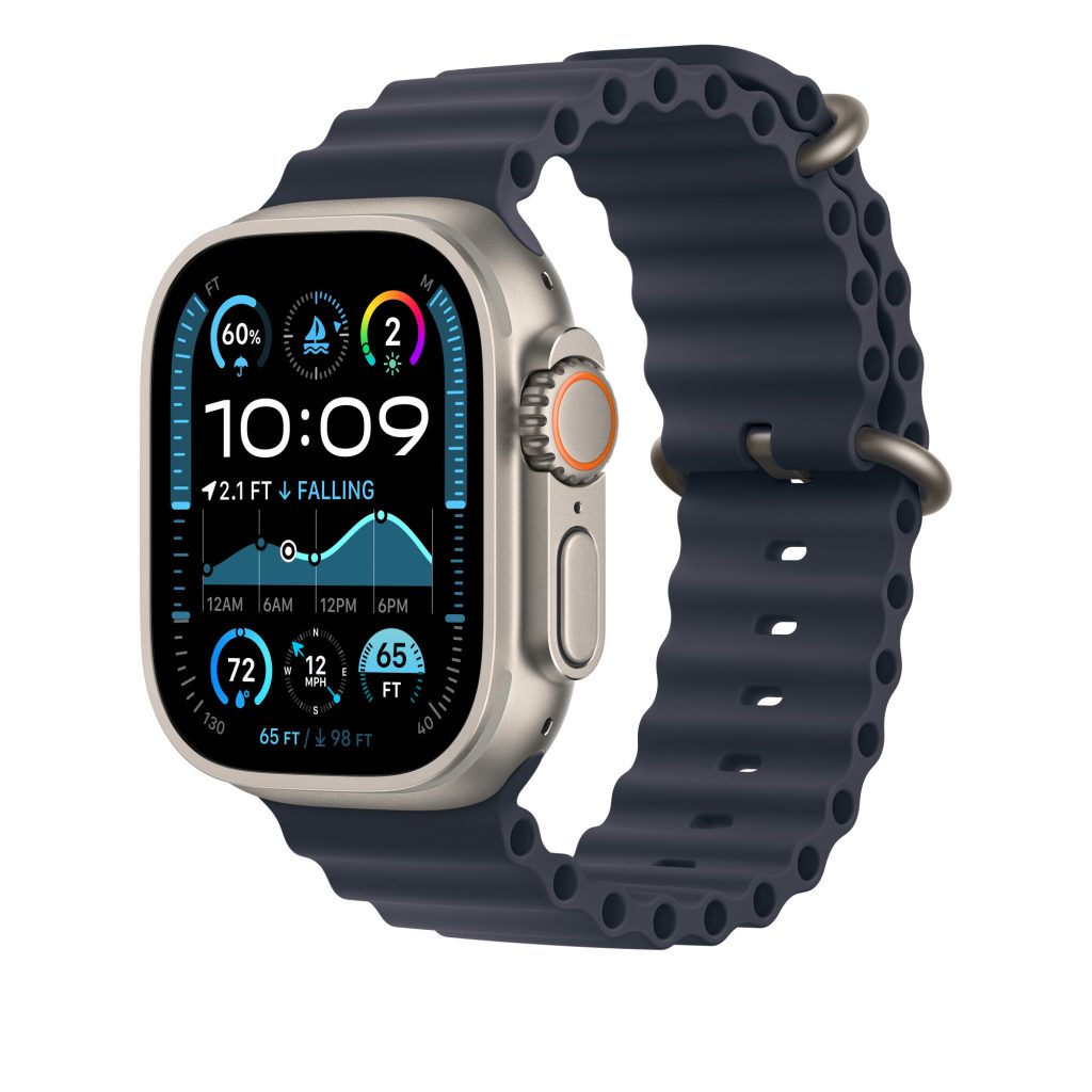 Apple Watch Ultra 2 (GPS+Cellular) 49mm Titanium Natural with Navy Ocean Band