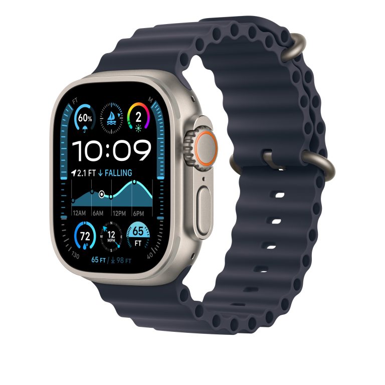 Apple Watch Ultra 2 (GPS+Cellular) 49mm Titanium Natural with Navy Ocean Band