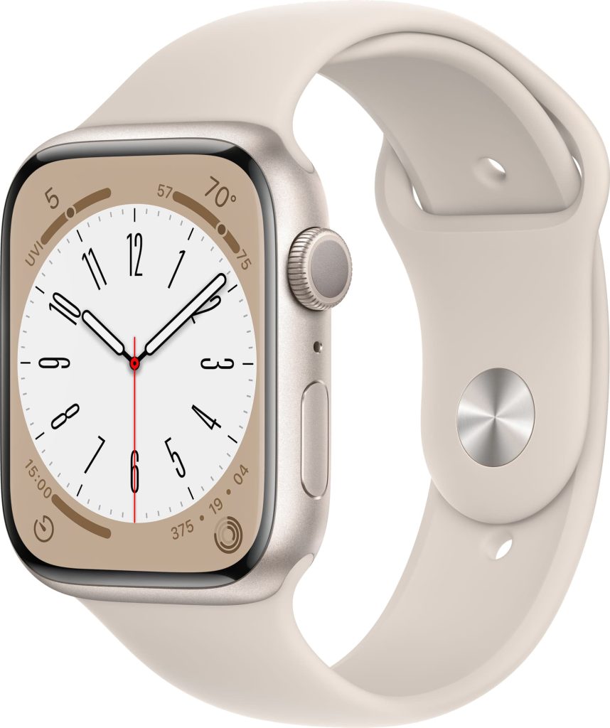 Apple Watch Series 8 (GPS) 45mm Aluminum Starlight with Starlight Sport Band