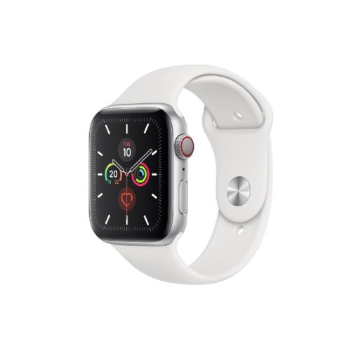 Apple Watch Series 5 (GPS+Cellular) 44mm Aluminum Silver White Sport band