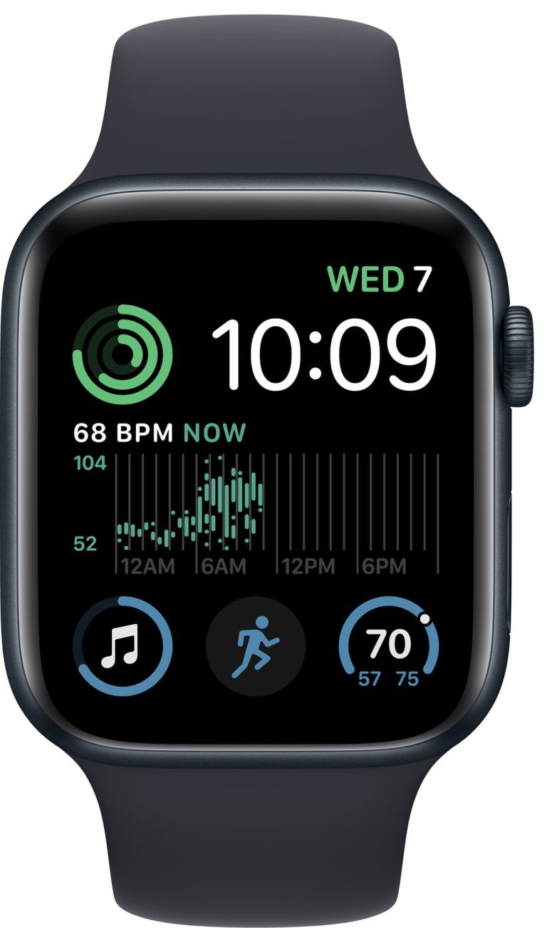 Apple Watch Series SE2 (GPS) 44mm Aluminum Midnight Midnight Sport band, second product view