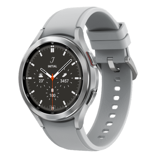 Samsung Galaxy Watch 4 Classic 46mm Aluminium Silver With White Sport band (WIFI + Cellular)