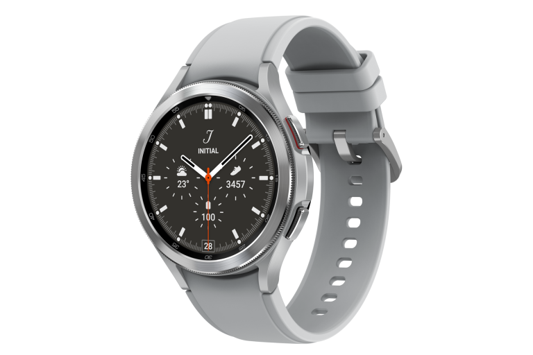 Samsung Galaxy Watch 4 Classic 46mm Aluminium Silver With White Sport band (WIFI + Cellular)