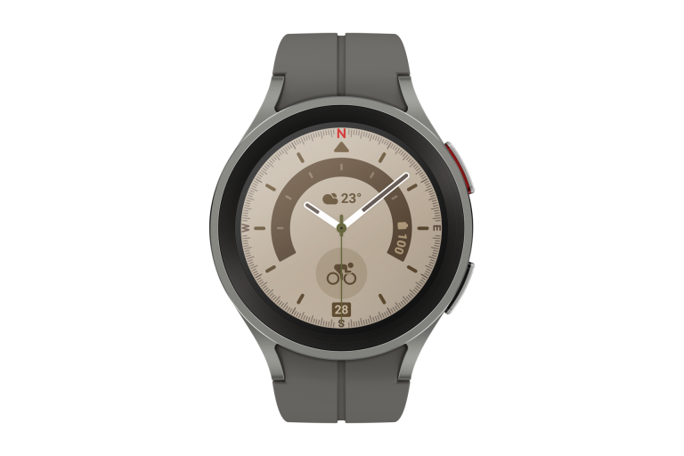 Samsung Galaxy Watch 5 Pro GPS + Cell 45mm Aluminum Silver with Grey Band
