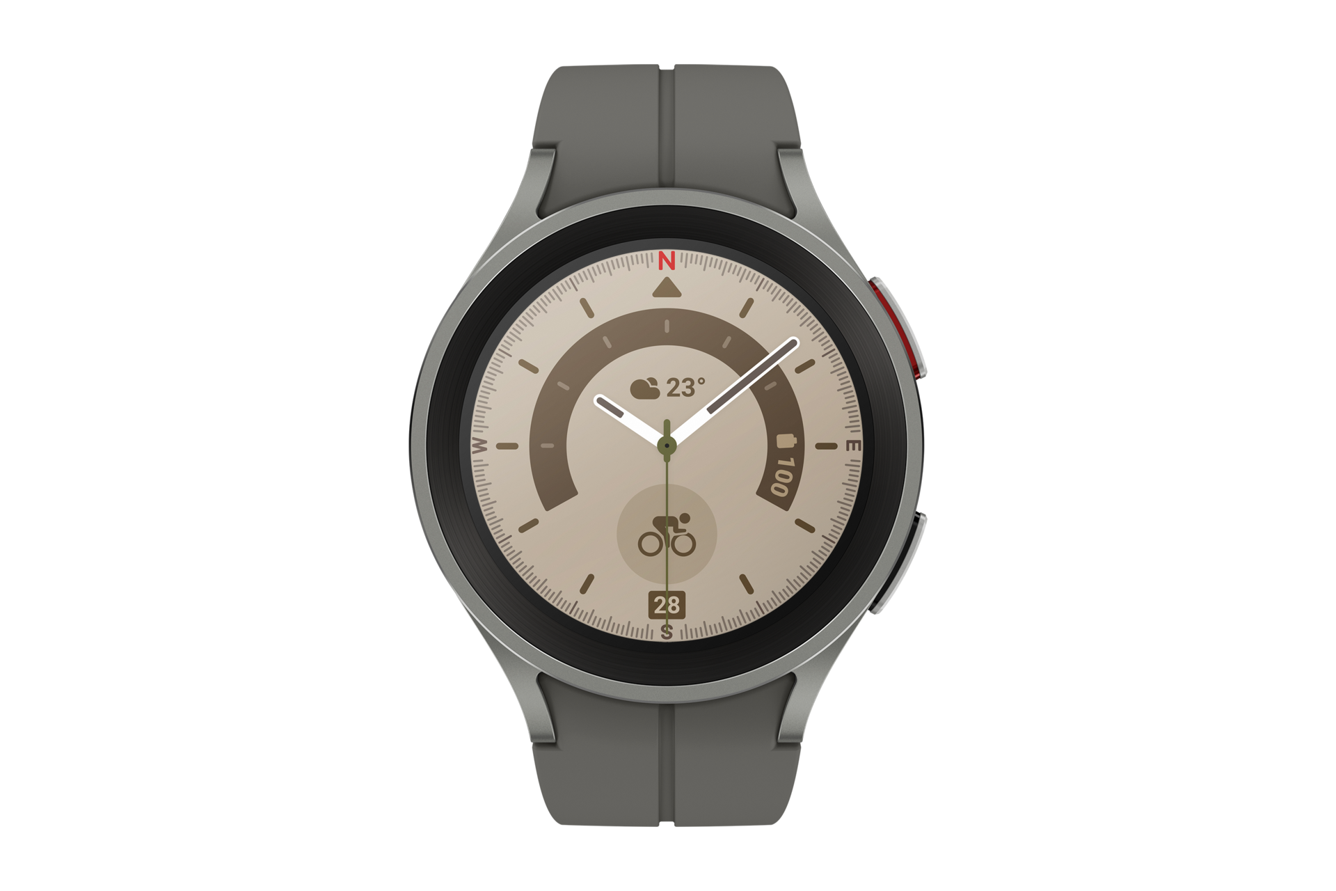 Samsung Galaxy Watch 5 Pro GPS + Cell 45mm Aluminum Silver with Grey Band