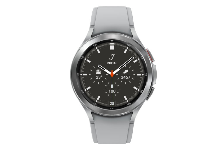 Samsung Galaxy Watch 4 Classic 46mm Aluminium Silver With White Sport band (WIFI + Cellular), second product view