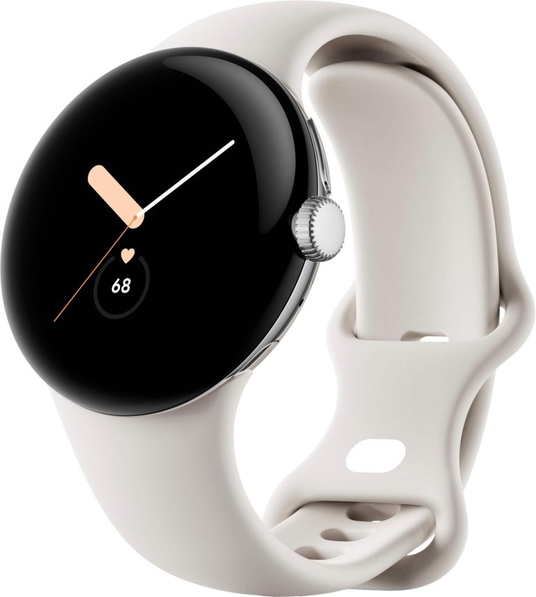 Google Pixel Watch 41MM Aluminum Silver With Porcelain Sport band (Wi-Fi + Cellular)