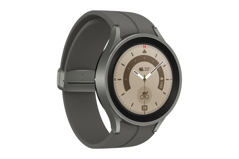 Samsung Galaxy Watch 5 Pro GPS + Cell 45mm Aluminum Silver with Grey Band, second product view