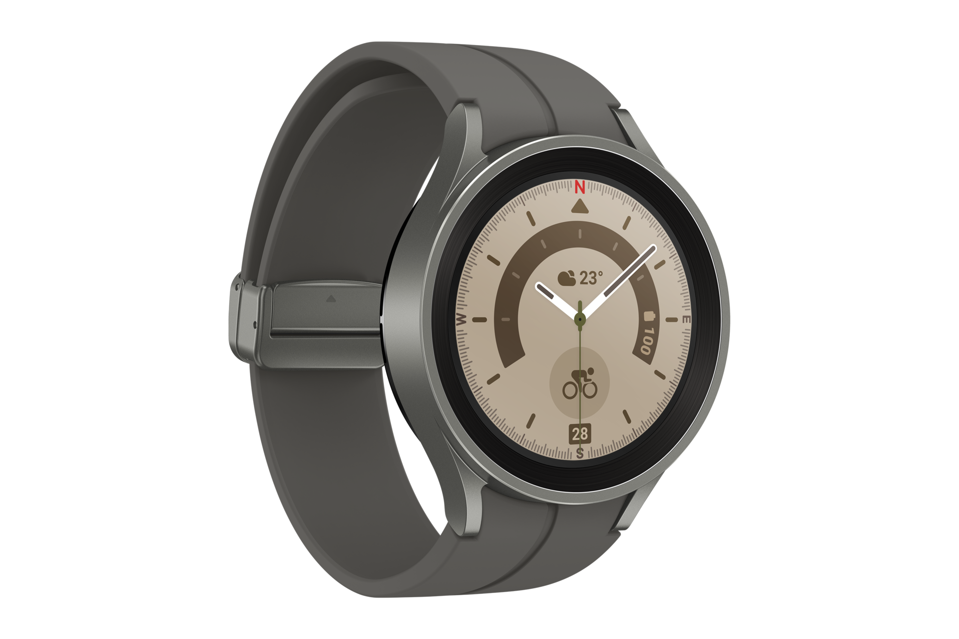 Samsung Galaxy Watch 5 Pro GPS + Cell 45mm Aluminum Silver with Grey Band - Image 2