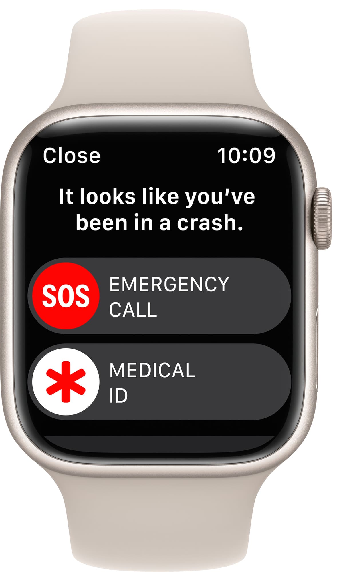 Apple Watch Series 8 (GPS) 45mm Aluminum Starlight with Starlight Sport Band - Image 4