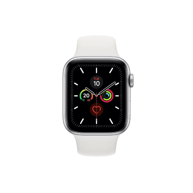 Apple Watch Series 5 (GPS+Cellular) 44mm Aluminum Silver White Sport band, second product view