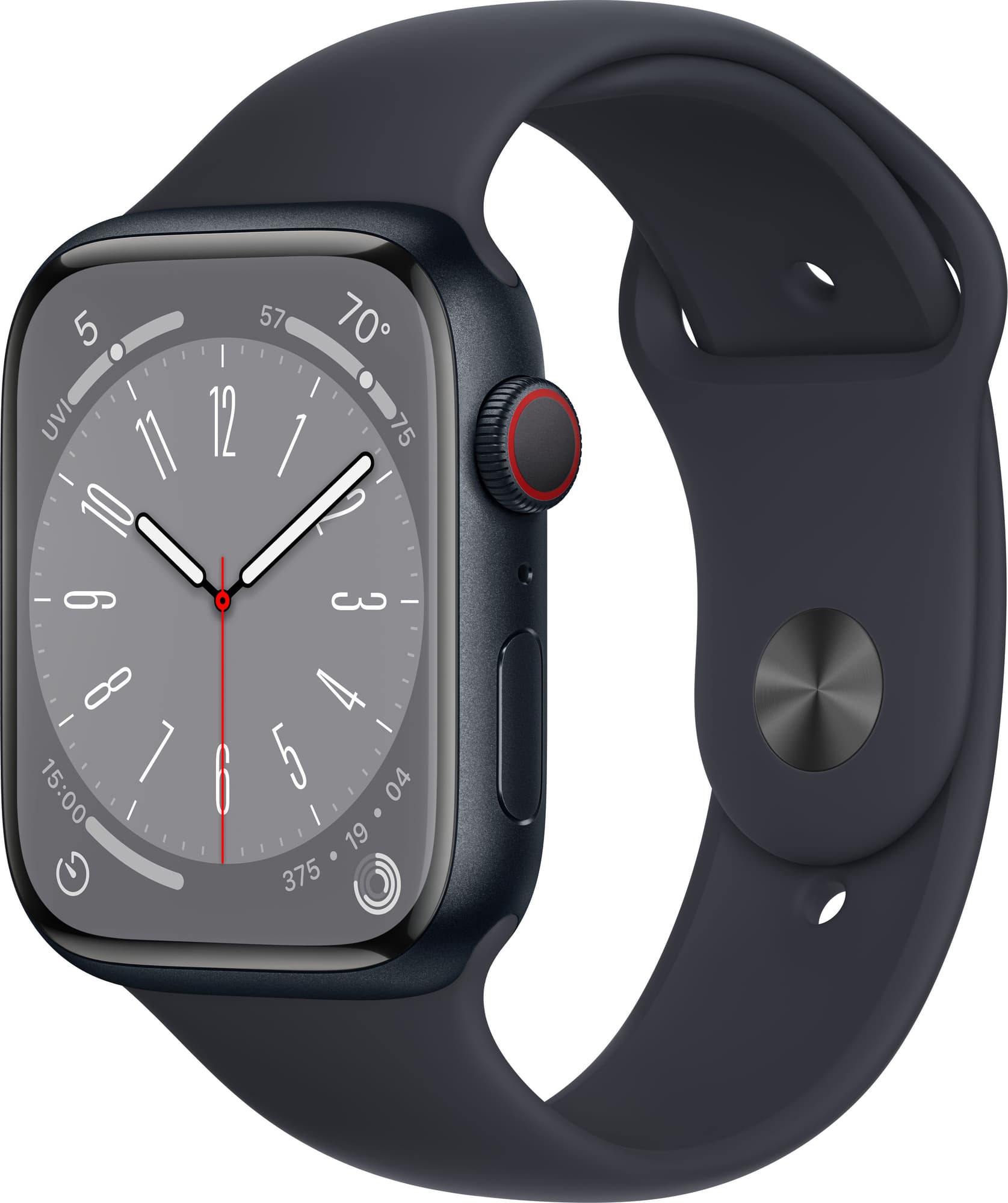 Apple Watch Series 8 (GPS+Cellular) 45mm Aluminum Midnight Midnight Sport band