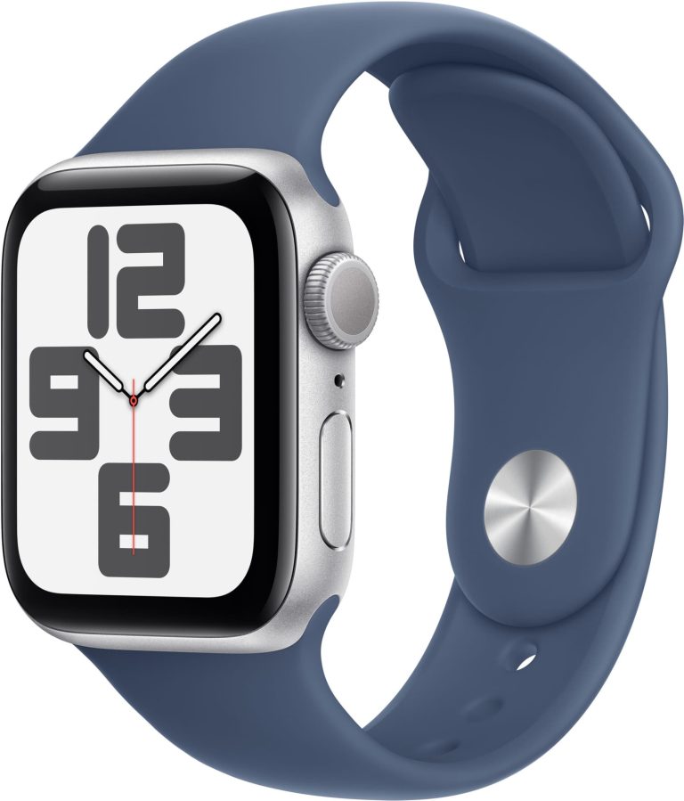 Apple Watch SE 2 (GPS+Cellular) 44mm Aluminum Silver with Denim Sport band